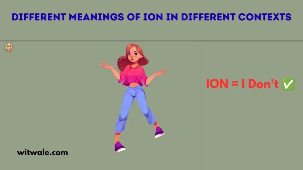 Different Meanings of ION in Different Contexts